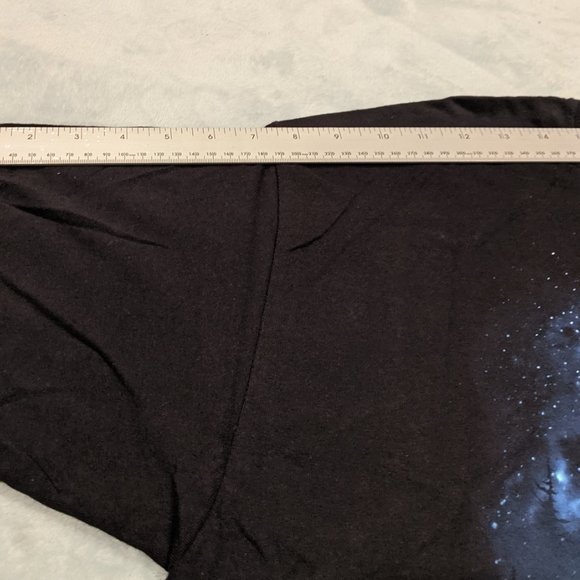 Wolf All Over Print Big Graphic Print Black T-Shirt - Size Men's XL - Picture 8 of 8